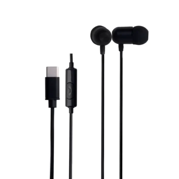 Auriculares In Ear con Microfono USB-C NEGRO X3-NC