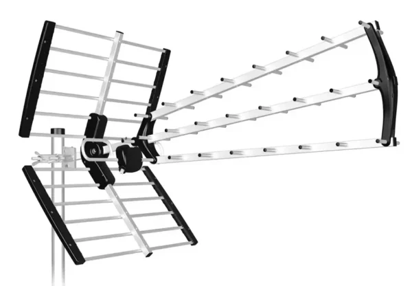 Antena TV UHF TDT BKM Triple Plegable 18dB 4G/5G LTE