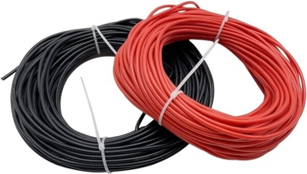 Cable Silicona 4mm 500V color NEGRO (1 metro)
