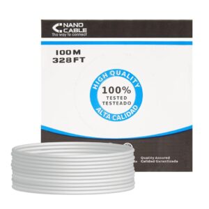 Cable Datos FTP Cat5e Rigido CCA (100m) NANOCABLE