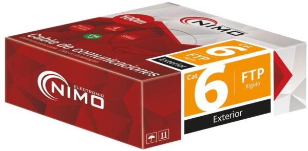 Cable Datos FTP Cat6 Exterior CCA NEGRO (100m)