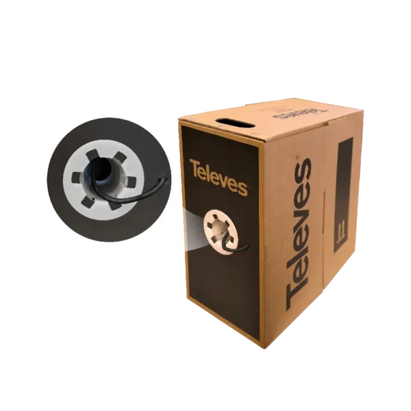 Cable Datos UTP Cat6 Exterior CU NEGRO (305m) TELEVES DK6000 212201