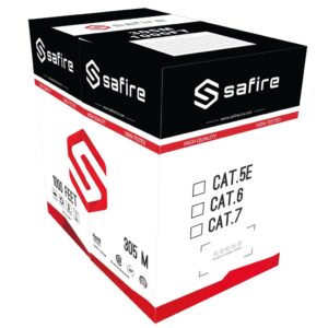 Cable Datos UTP Cat5e Rigido CCA LSZH GRIS (305m) SAFIRE