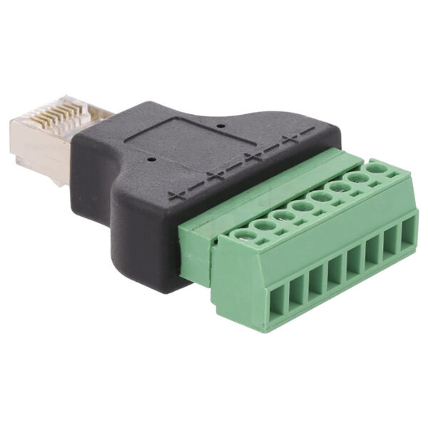 Adaptador RJ45 Macho a Regleta de 8 pin