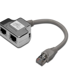 Adaptador RJ45 a 2 RJ45 10/100 CAT 5e blindados