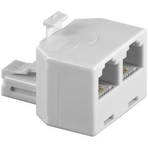 Adaptador Telefono 6P4C RJ11 de 1 Macho a 2 Hembras  CON053  E-TS16