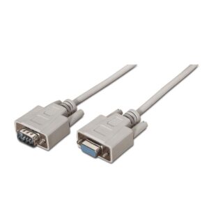 Cable D-Sub DB9 Macho a DB9 Hembra Pin a Pin 1,8m