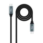Cable USB 3.2 GEN2x2 USB-C a USB-C 1m NEGRO NANOCABLE