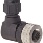 Conector M12 Hembra 4 pin Acodado Codigo A IP67