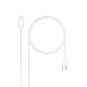 Cable USB-C 2.0 a USB-C 60W 3A BLANCO 2m NANOCABLE