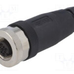 Conector M12 Hembra 4 pines Codigo A Recto IP67