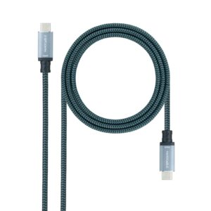 Cable USB-C a USB-C 2m USB3.2 GRIS NANOCABLE