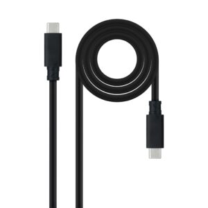 Cable USB-C a USB-C 2m USB3.2 NEGRO NANOCABLE