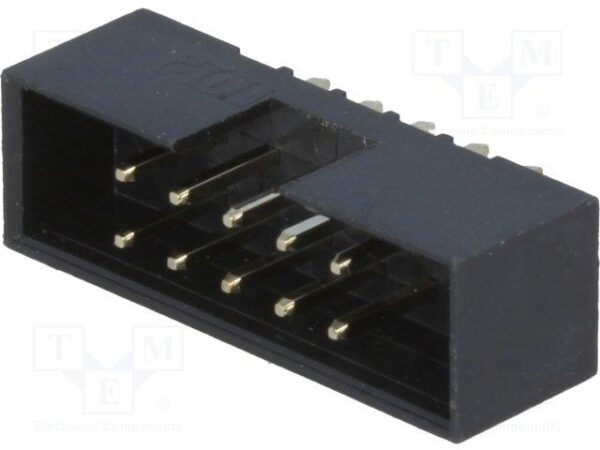 Conector Cable Plano Macho 10 pin recto Gold Flash Cto.Impreso