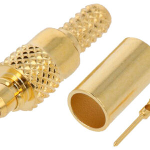 Conector MMCX Macho Crimpar Acodado RG174U