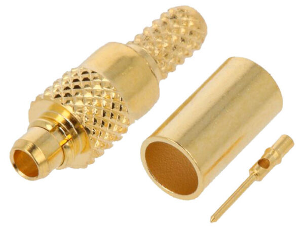Conector MMCX Macho Crimpar Acodado RG174U