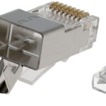 Conector RJ45 FTP Cat7 Blindado Macho Con guia
