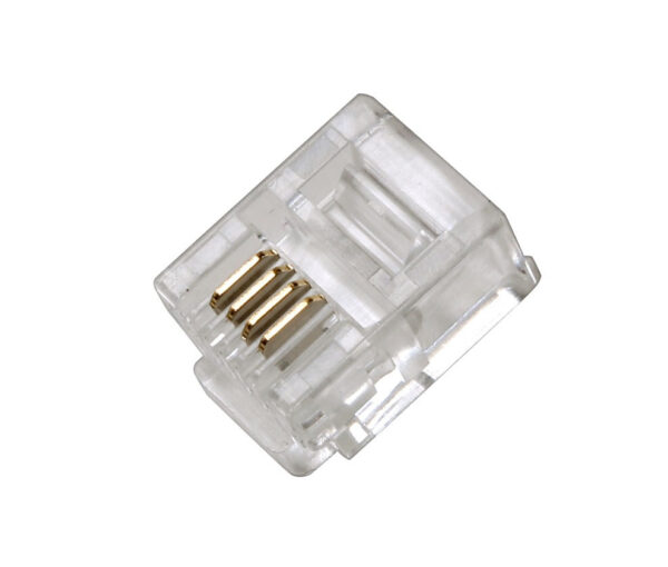 Conector Telefonico RJ11 6P4C Cable Plano (100 uds.)