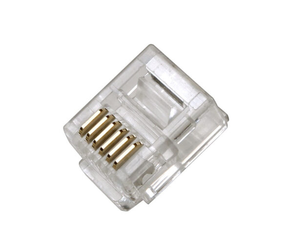 Conector Telefono RJ12 6P6C Cable Plano (100 uds.)