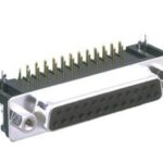 Conector Sub-D 25pin Hembra para  Cto. Impreso Acodado  08.130/25