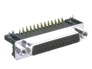 Conector Sub-D 25pin Hembra para  Cto. Impreso Acodado  08.130/25