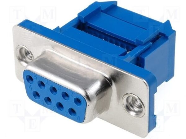 Conector Sub-D 9pin Hembra Cable Plano