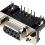 Conector Sub-D 9pin Hembra Cto.Impreso Acodado 90º