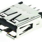 Base USB A Hembra Cto.Impreso recto de 4pin