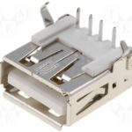 Conector Base USB A Hembra para Cto.Impreso acodado  90º