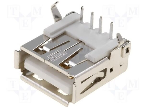 Conector Base USB A Hembra para Cto.Impreso acodado  90º