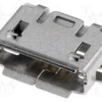 Conector MicroUSB AB Hembra 5pin raster 0,65mm  SMD