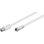 Cable Antena TV Macho a F Macho 2,5m BLANCO