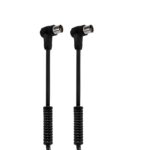 Cable Antena TV Macho-Hembra Acodado NEGRO 1,5m