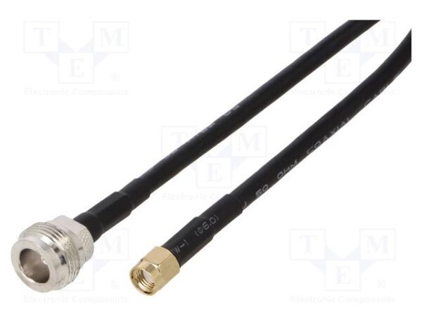 Cable Conexion N Hembra a SMA-RP Macho 50Ω Negro