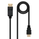 Cable DisplayPort a HDMI NEGRO 1,5m NANOCABLE