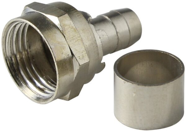 Conector F Macho Crimpar para cable RG58