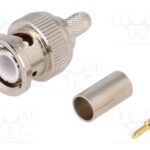 Conector BNC Macho CRIMPAR Cable RG58 con CASQUILLO