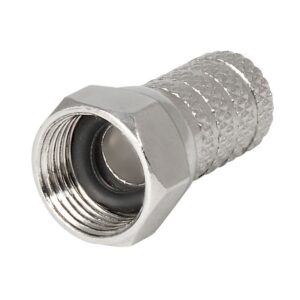 Conector F Macho Coaxial 8mm con arandela de goma