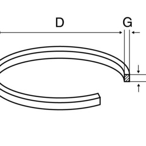 Correa Cassette Cuadrada 54x1,2x1,2mm