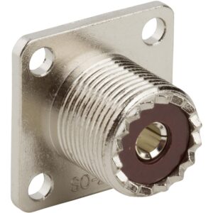 Conector UHF PL259 Hembra Chasis 4 Tornillos  UHF-202