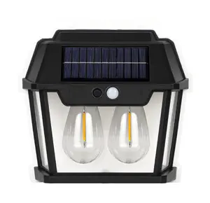 Aplique solar con 2 bombillas LED de filamento IP44 3000K 300lm  81.780/2