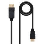Cable DisplayPort a HDMI NEGRO 2m NANOCABLE