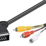 Cable EURO IN/OUT a 3 RCA Macho con Conmutador (3 m.)