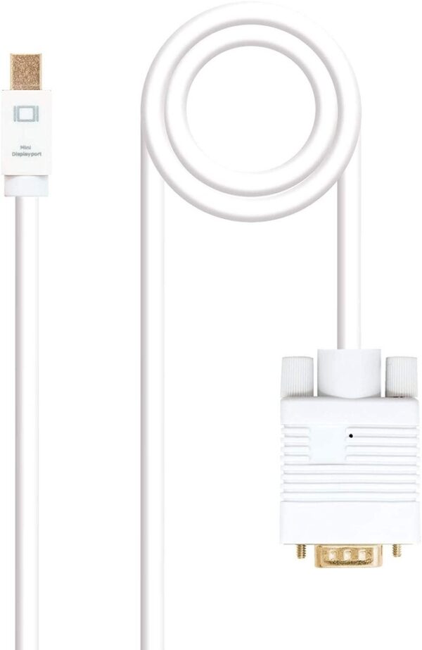 Cable MiniDisplayPort a VGA BLANCO 3m