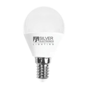 Bombilla LED E14 6W 4000K ESFERICA SILVER