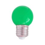 Bombilla LED E27 1W VERDE Guirnalda SILVER