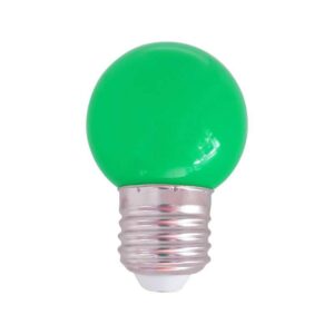 Bombilla LED E27 1W VERDE Guirnalda SILVER
