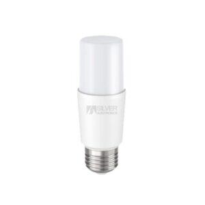 Bombilla LED TUBULAR T37 E27 9W 5000K SILVER
