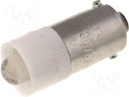 Bombilla LED BA9s Bayoneta 24Vdc/24Vac Luz Blanca