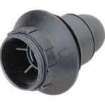 Portalamparas E14 con Rosca y Arandela color NEGRO